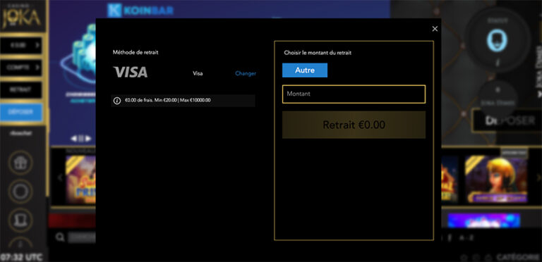 Comment retirer ses gains sur Casino Joka ?