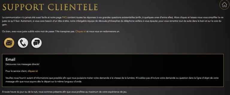Contacter le support client du casino Joka